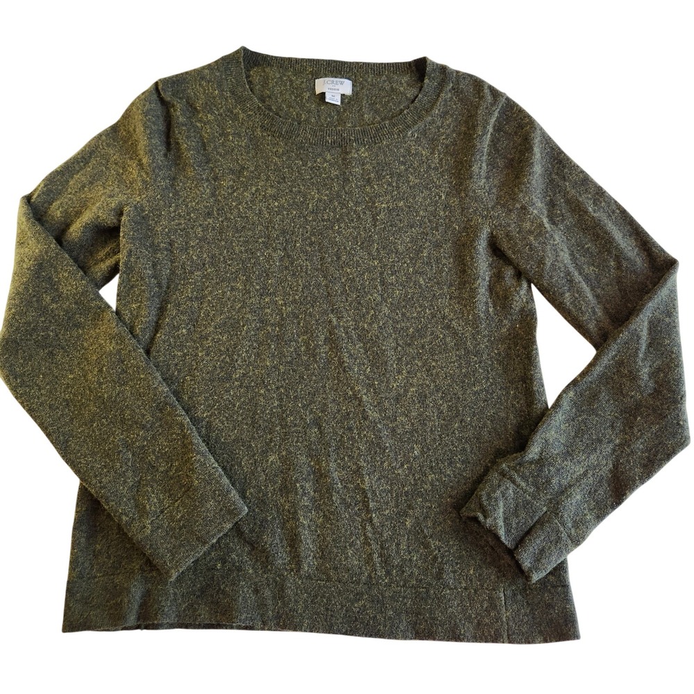 J.CREW Wool Blend Pullover Sweater Teddie Womens‎ Medium Green